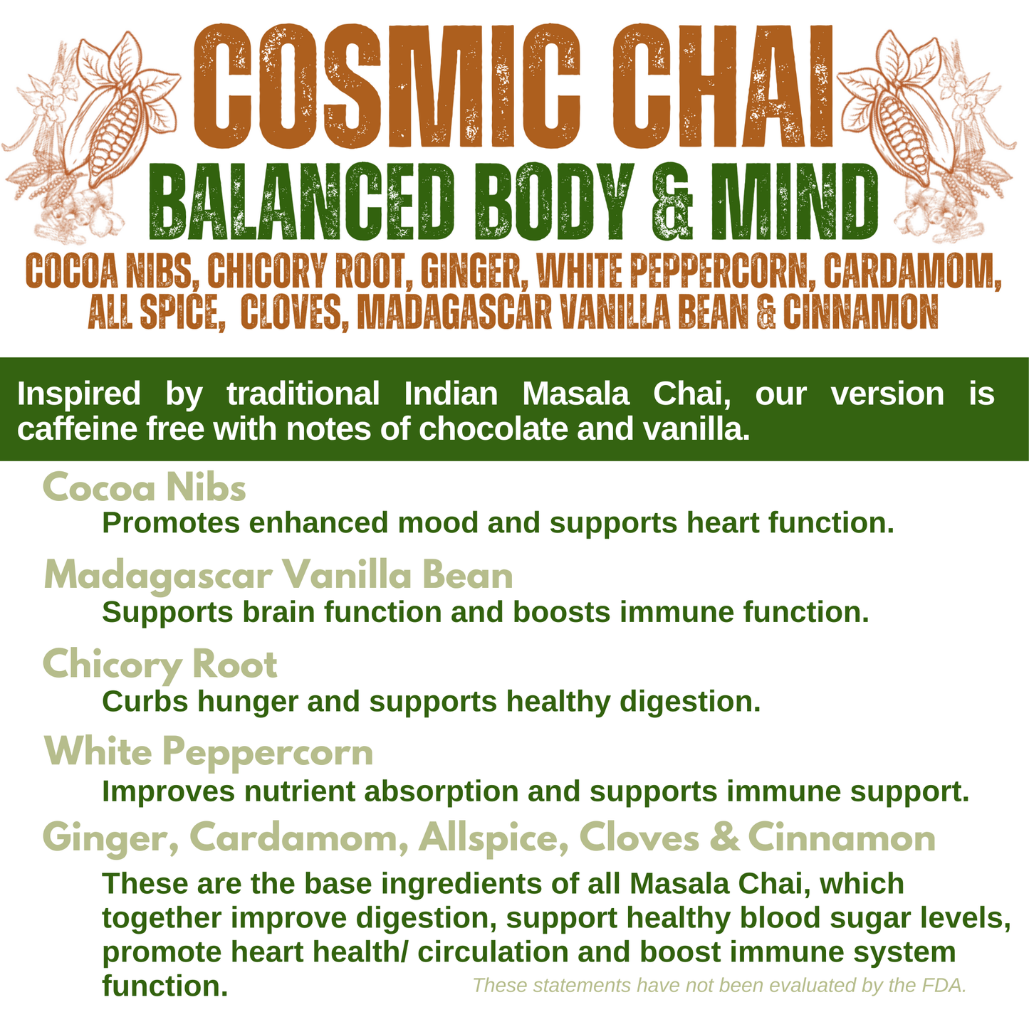 * Cosmic Chai - Tea for Balanced Body and Mind